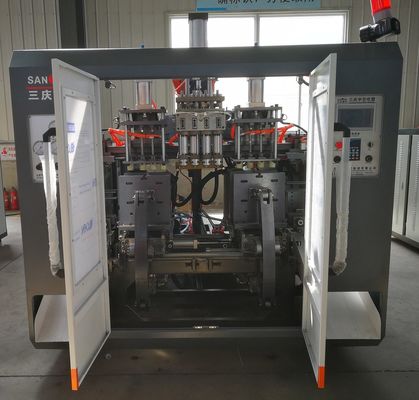 เครื่องเป่าขวดพลาสติกอัตโนมัติขนาด 1 ลิตร 2x2m 18.5KW ความหนาของแม่พิมพ์ 230mm
