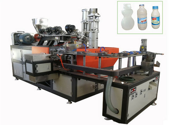 Dia 10cm ขวดพลาสติก 1 ลิตรเครื่องเป่าขวดพลาสติก 15KW 12 Moulds