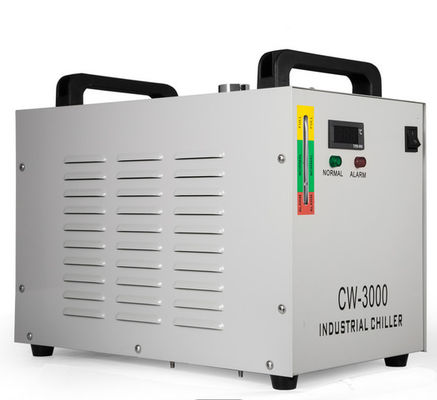 10L/Min Industrial 60HZ Chiller Cw 3000 19kg ติดตั้งพัดลมความเร็วสูงภายใน